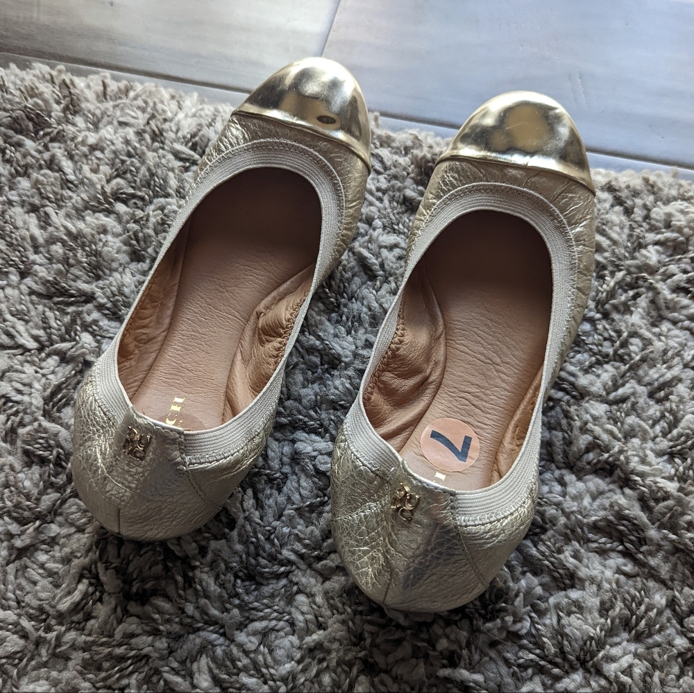 Gold coach flats - Picture 3 of 5